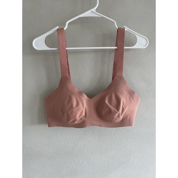 Knix Womens T Shirt Bra Wireless Pink Full Coverage Size 3 Large L - Picture 1 of 5